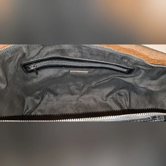 NWT Steve Madden BBRONX Satchel - Black Moto Studded Bag with Chain - Picture 12 of 15